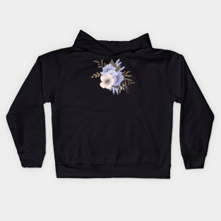 Blue flowers Kids Hoodie